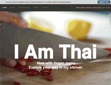 Tablet Screenshot of iamthairestaurant.com